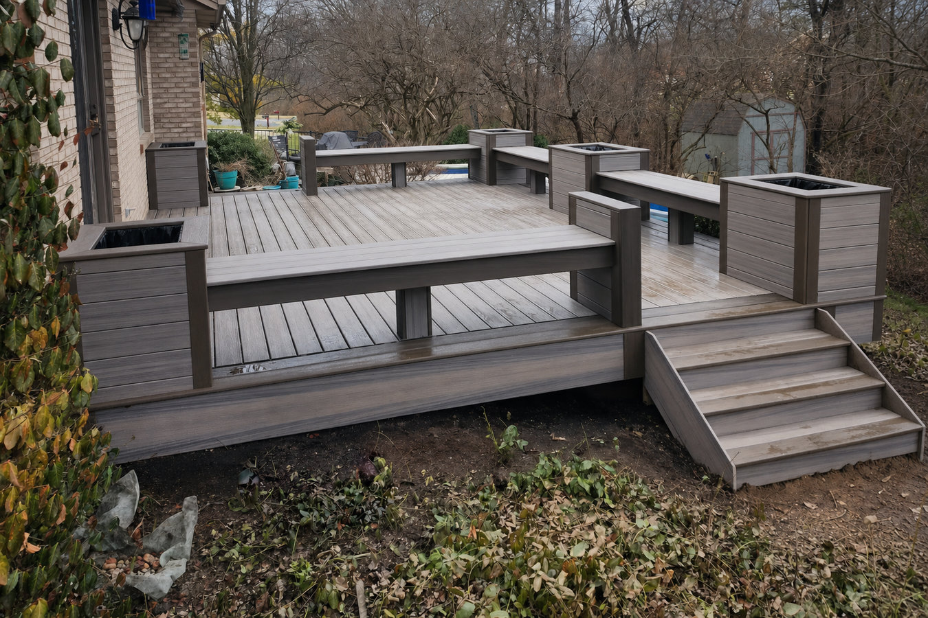 Trex deck installation